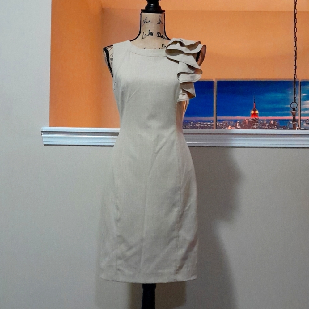 Calvin Klein Beige Sheath Dress